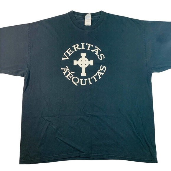 y2k vintage "Veritas Aequitas" Boondock Saints "Thy Will Be Done..." t-shirt XXL - Picture 1 of 3
